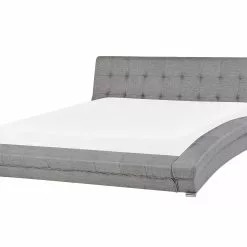 Beliani Waterbed Stof Grijs In Diverse Formaten LILLE