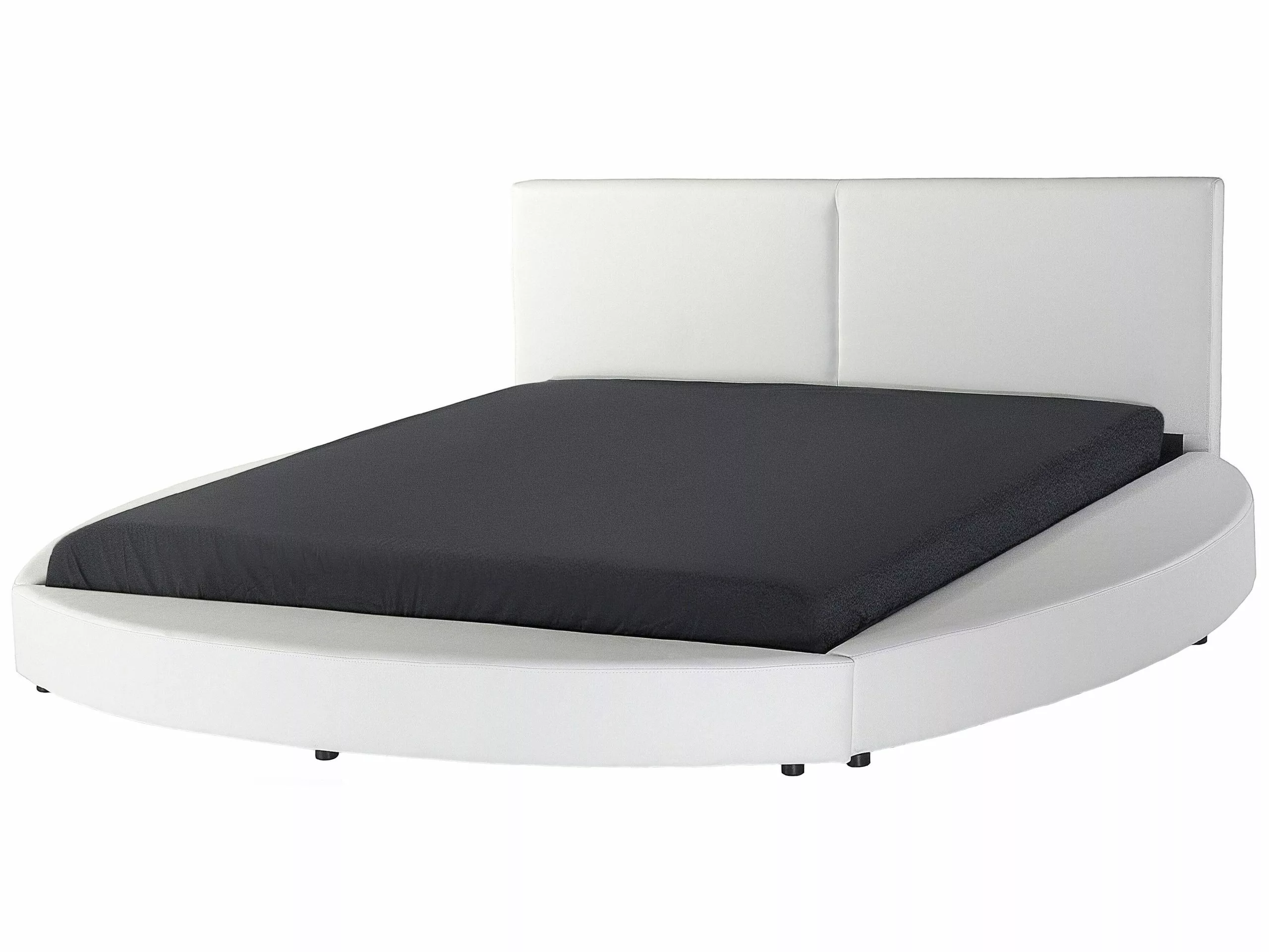 Beliani Bed Leer Wit 180 X 200 Cm LAVAL