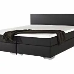 Beliani Boxspring Stof Zwart In Diverse Formaten PRESIDENT