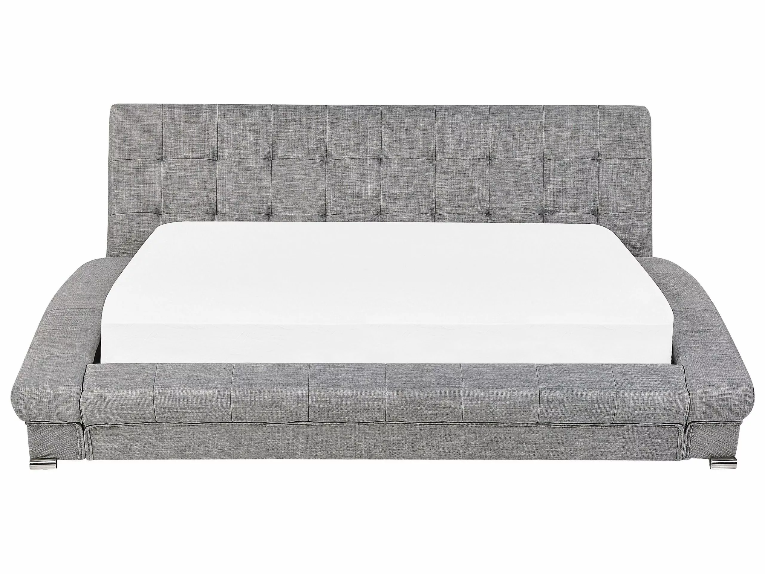 Beliani Waterbed Stof Grijs In Diverse Formaten LILLE - Afbeelding 3