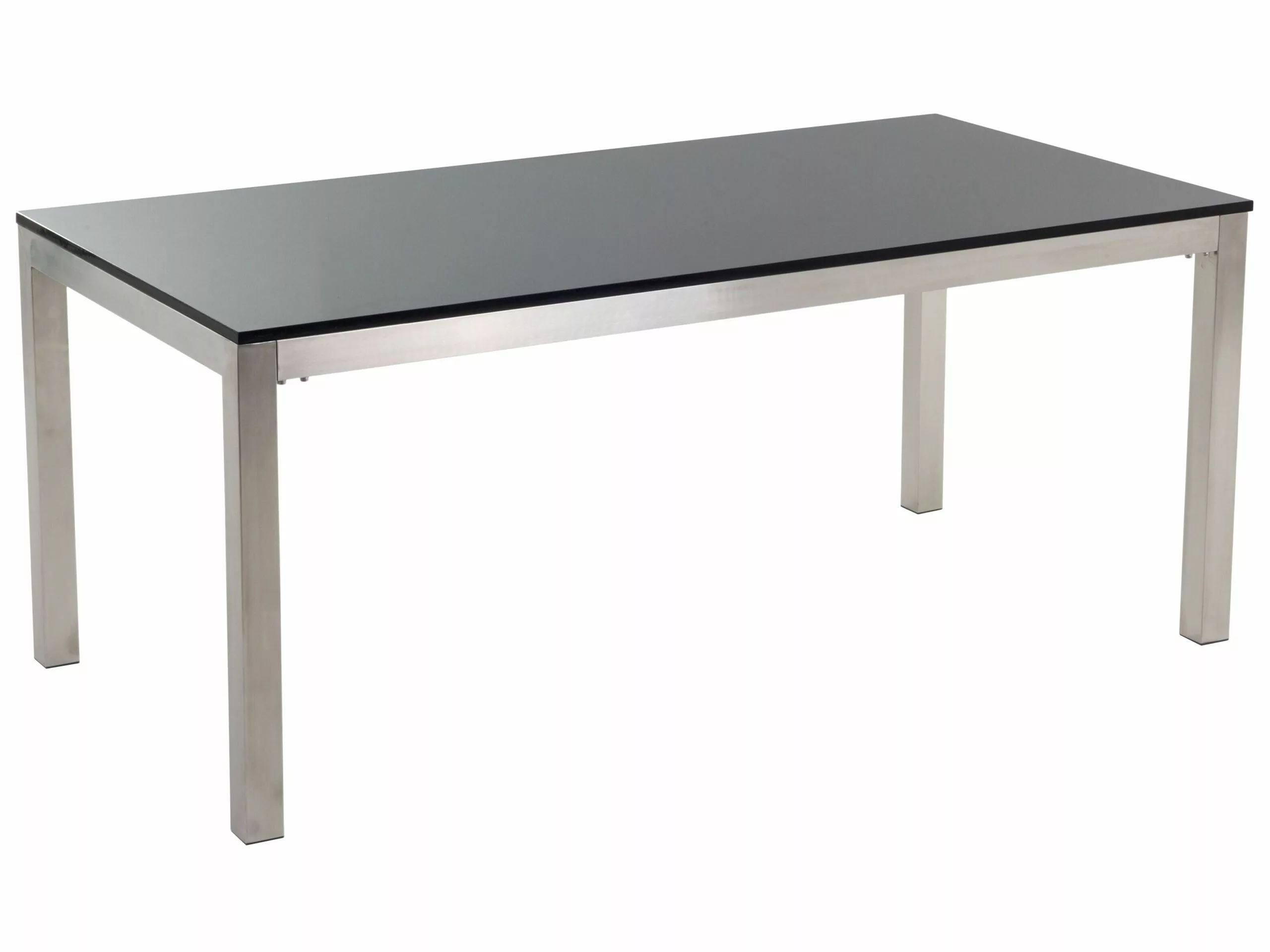 Beliani Tuintafel Gepolijst Graniet Met Zwart Tafelblad 180 X 90 Cm GROSSETO