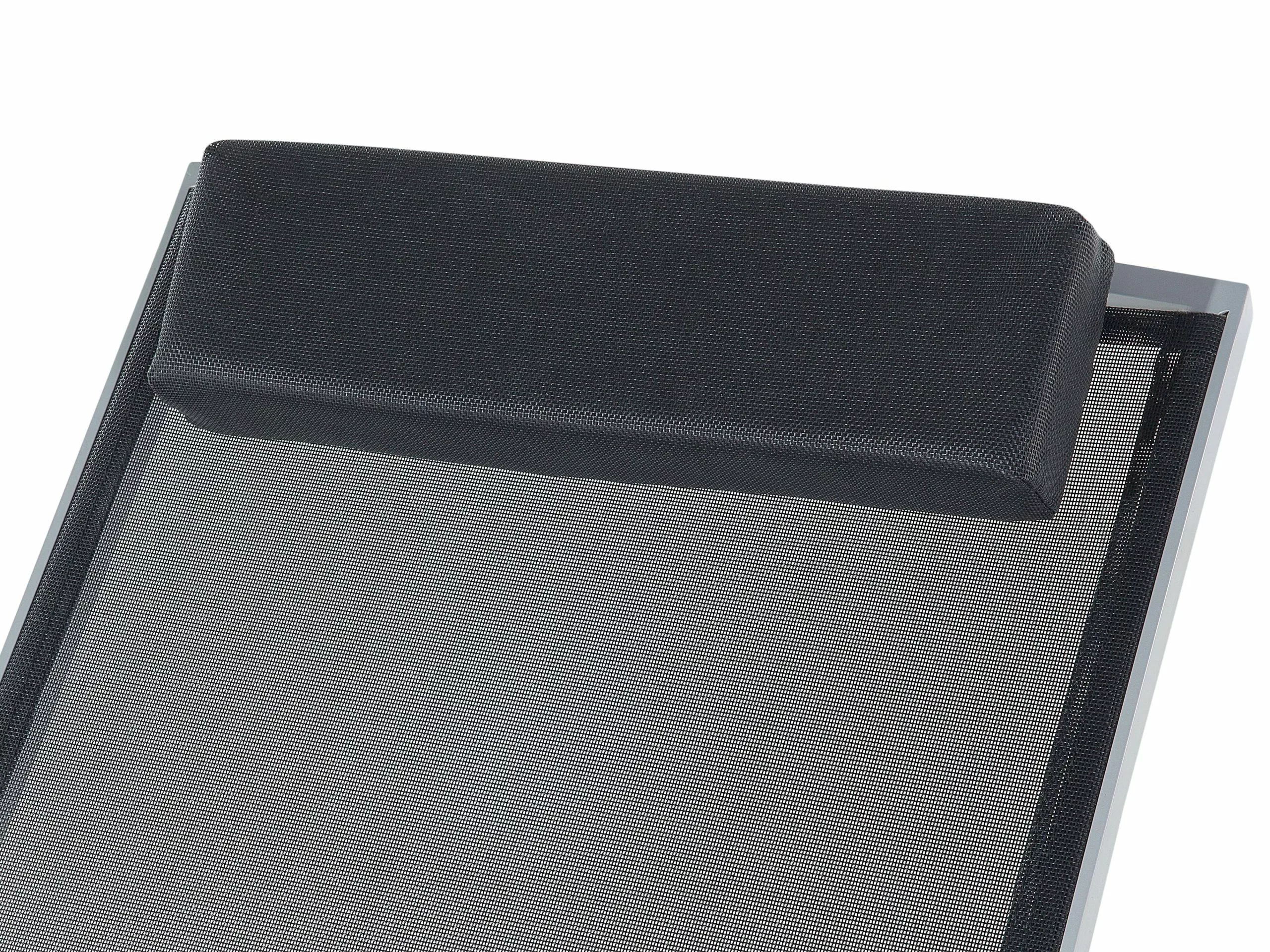 Beliani Ligstoel Aluminium Zwart CATANIA II - Afbeelding 8