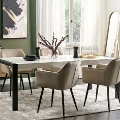 Beliani Eettafel Wit/zwart 220 X 90 Cm ARCTIC I 10 Beliani Eettafel Wit/zwart 220 X 90 Cm ARCTIC I -Exporteren Stoelen Winkel undef src sa picid 520385 type color image scaled