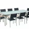 Beliani Tuinset 8-zits Glas Zwart GROSSETO -Exporteren Stoelen Winkel undef src sa picid 677394 type whitesh image