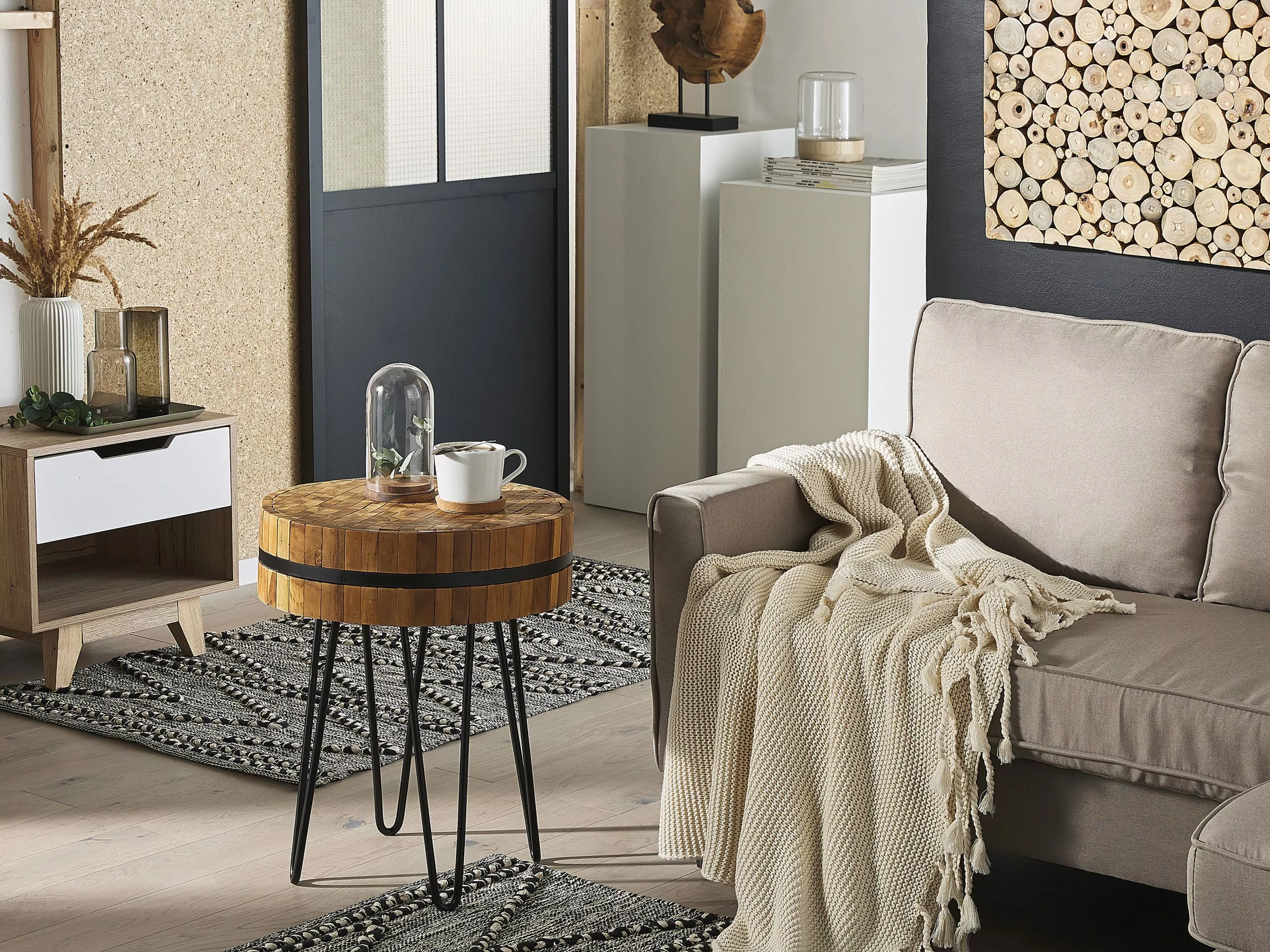 Beliani Bijzettafel Hout TAKU - Afbeelding 2