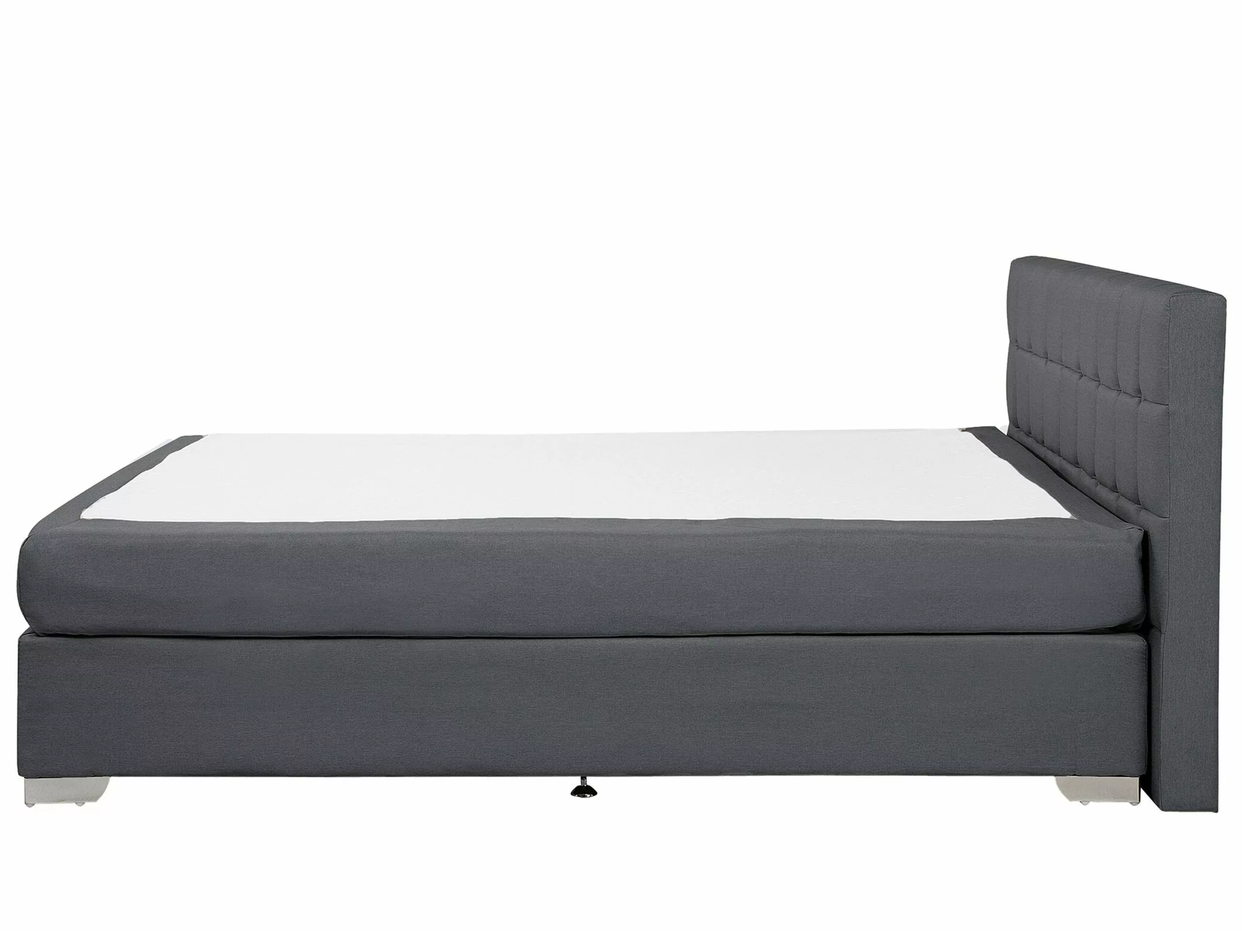 Beliani Boxspring Stof Grijs In Diverse Formaten ADMIRAL 6 Beliani Boxspring Stof Grijs In Diverse Formaten ADMIRAL - Afbeelding 4