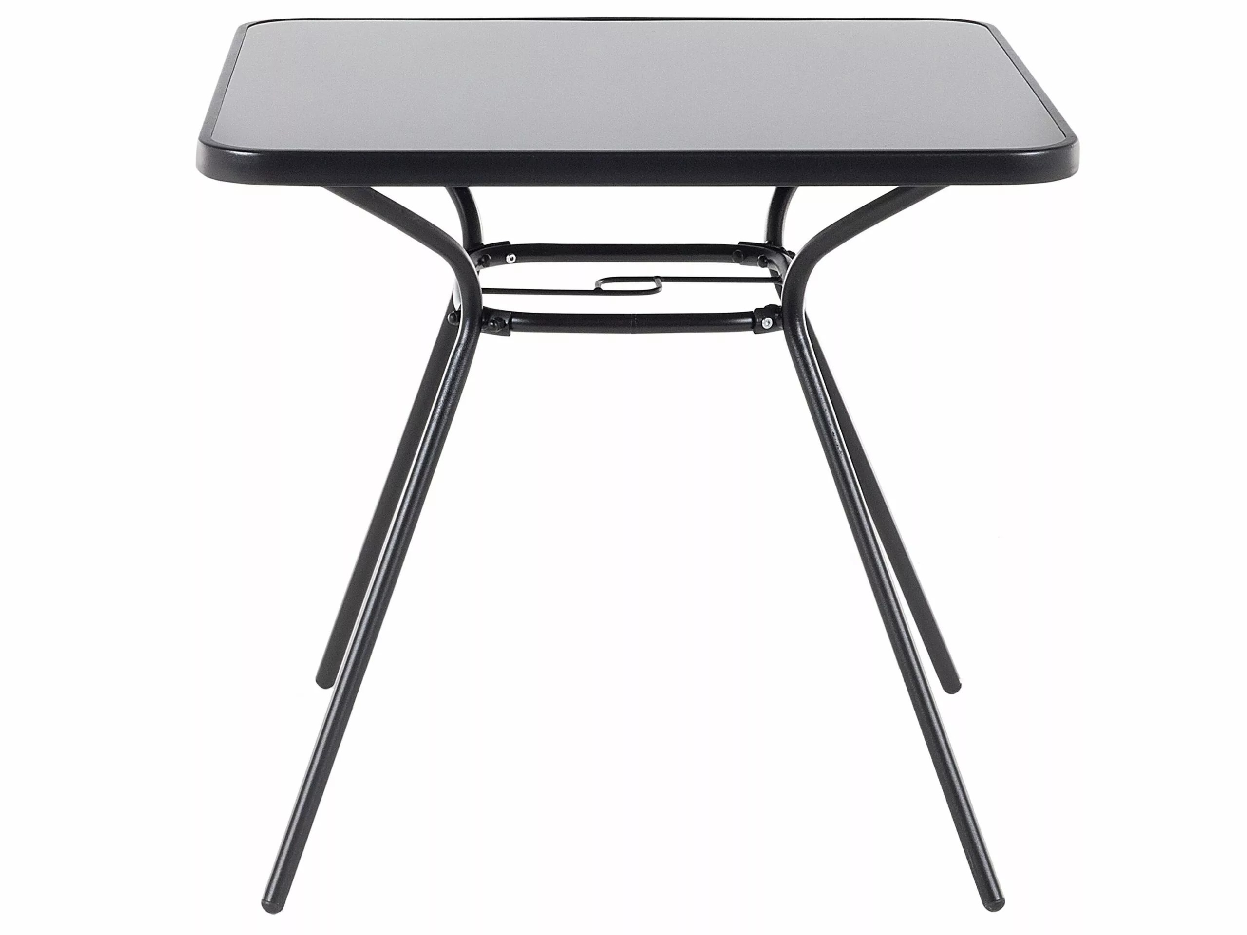 Beliani Tuinset Glas/staal Zwart LIVO - Afbeelding 8