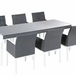 Beliani Tuinset Aluminium Grijs BACOLI