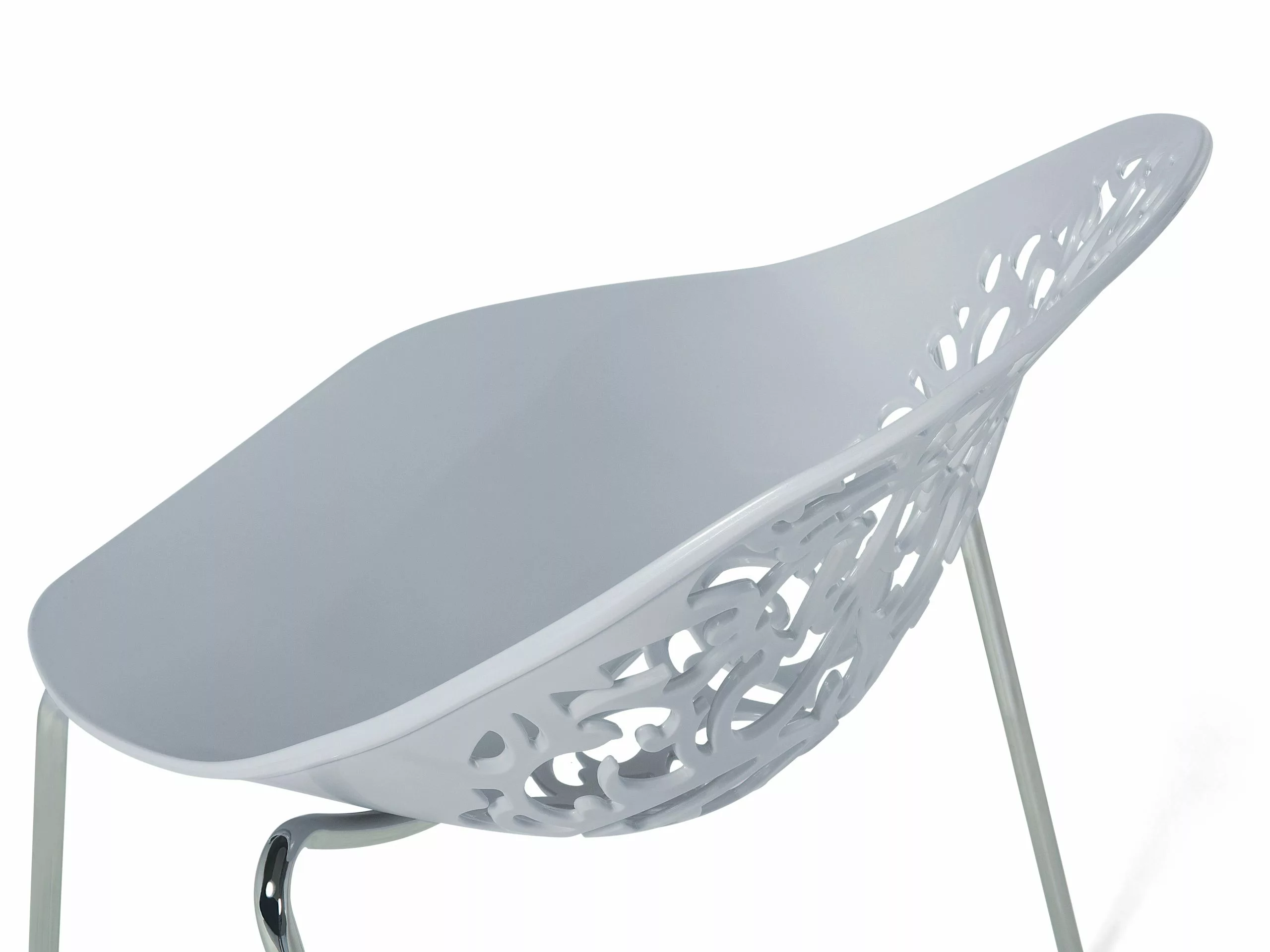 Beliani Eetkamerstoel Set Van 4 Kunststof Grijs MUMFORD - Afbeelding 9