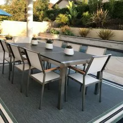 Beliani Tuinset 8-zits Graniet Zwart/wit GROSSETO -Exporteren Stoelen Winkel undef src sa picid 679729 type whitesh image