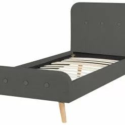 Beliani Bed Stof Donkergrijs 90 X 200 Cm RENNES -Exporteren Stoelen Winkel undef src sa picid 679870 type whitesh image scaled