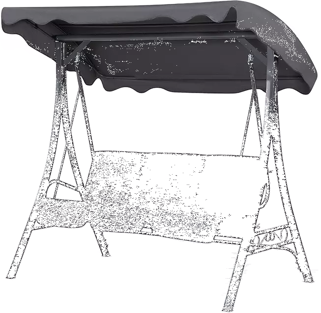 Beliani Schommelbank Grijs GARBO - Afbeelding 3