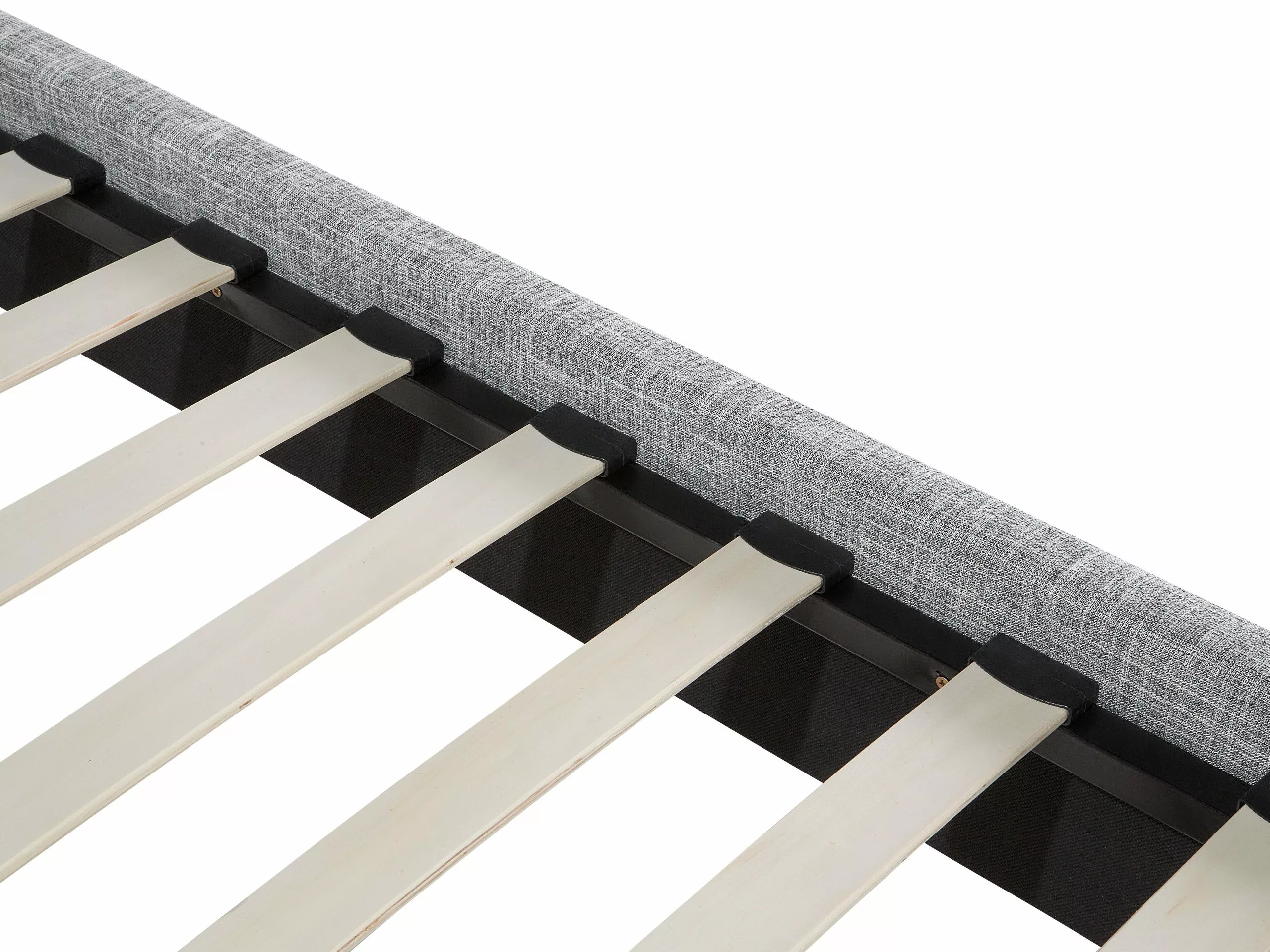 Beliani Bed Stof Lichtgrijs In Diverse Formaten RENNES - Afbeelding 7