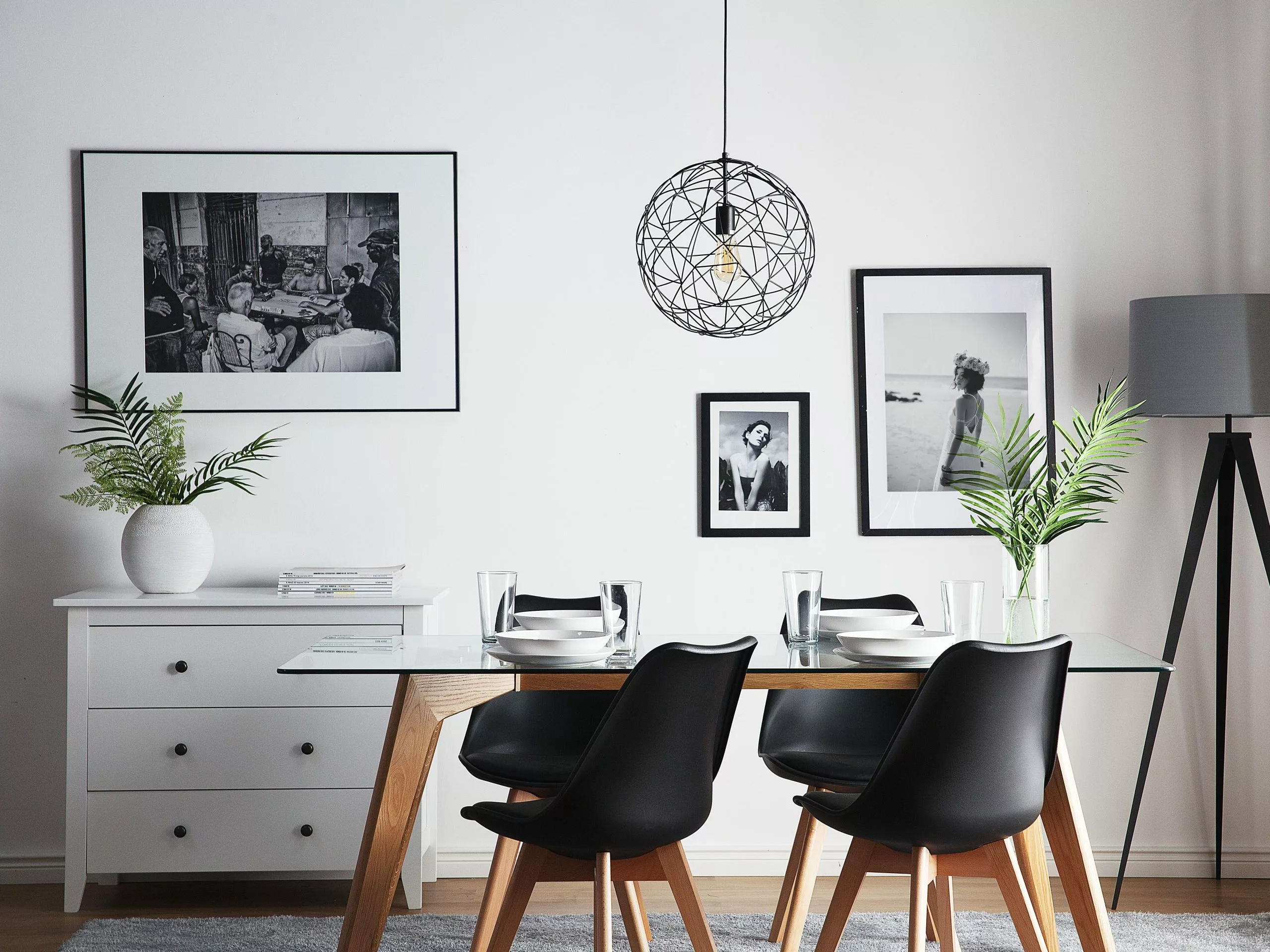 Beliani Eetkamerstoel Set Van 2 Kunststof Zwart DAKOTA II - Afbeelding 5