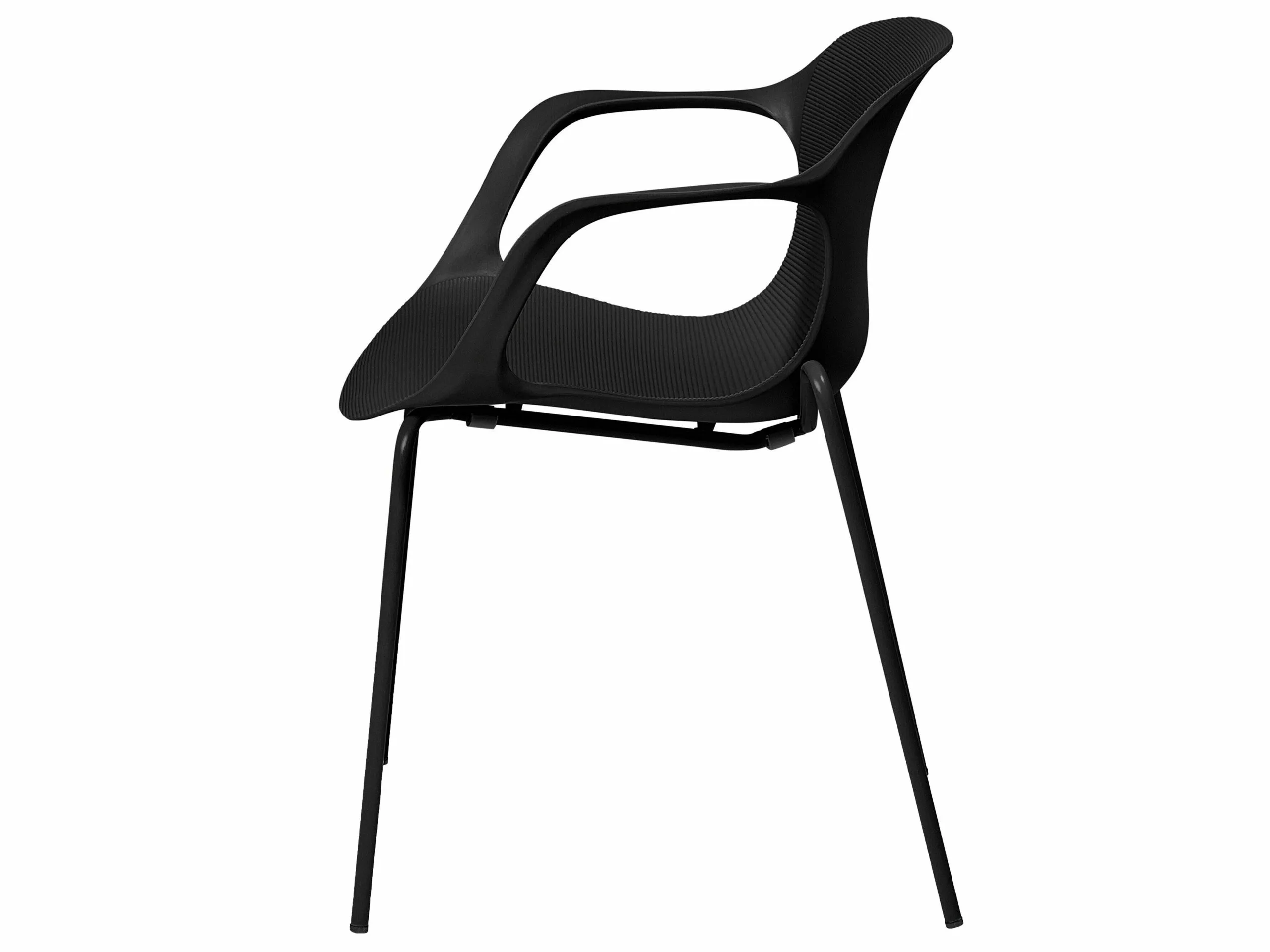 Beliani Eetkamerstoel Set Van 2 Kunststof Zwart ELBERT - Afbeelding 6