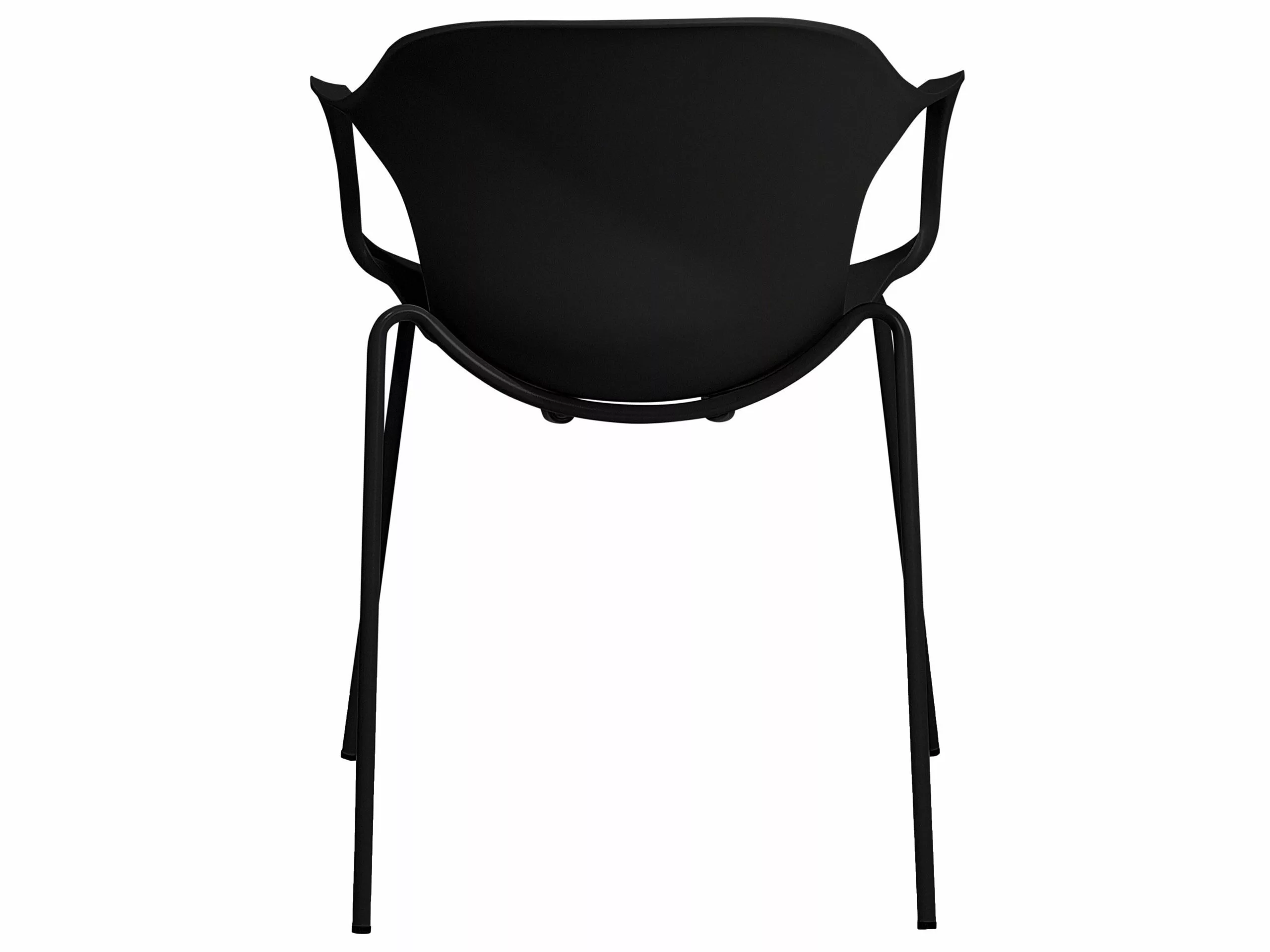 Beliani Eetkamerstoel Set Van 2 Kunststof Zwart ELBERT - Afbeelding 7