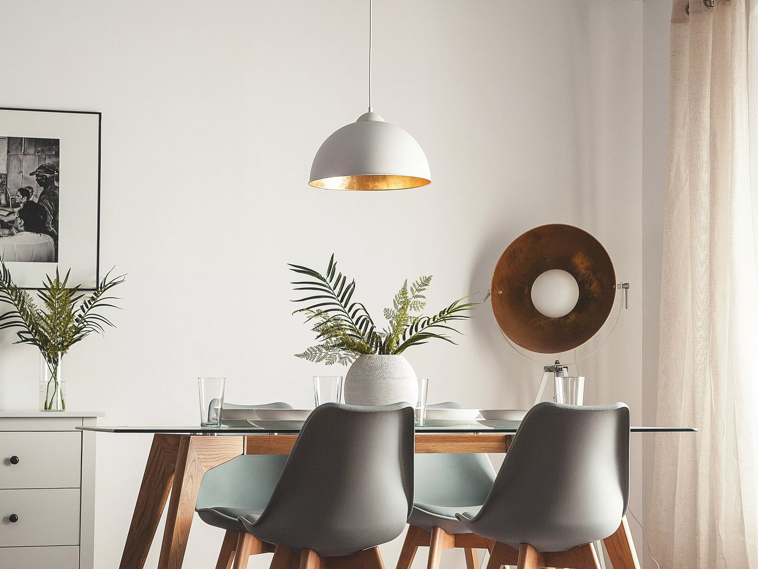 Beliani Eetkamerstoel Set Van 2 Kusntstof Grijs DAKOTA II - Afbeelding 5