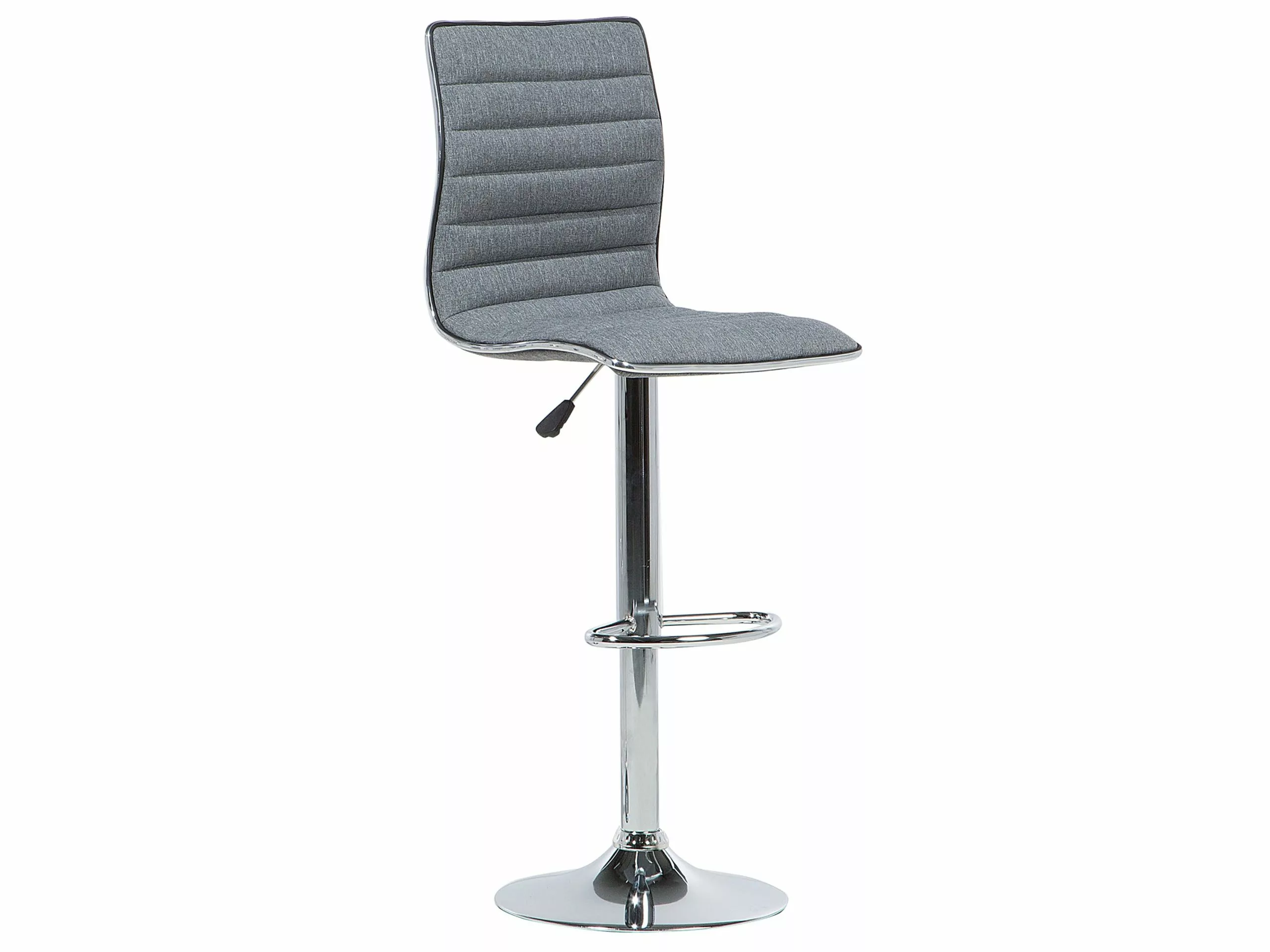 Beliani Barkruk Set Van 2 Stof Grijs LUCERNE - Afbeelding 3