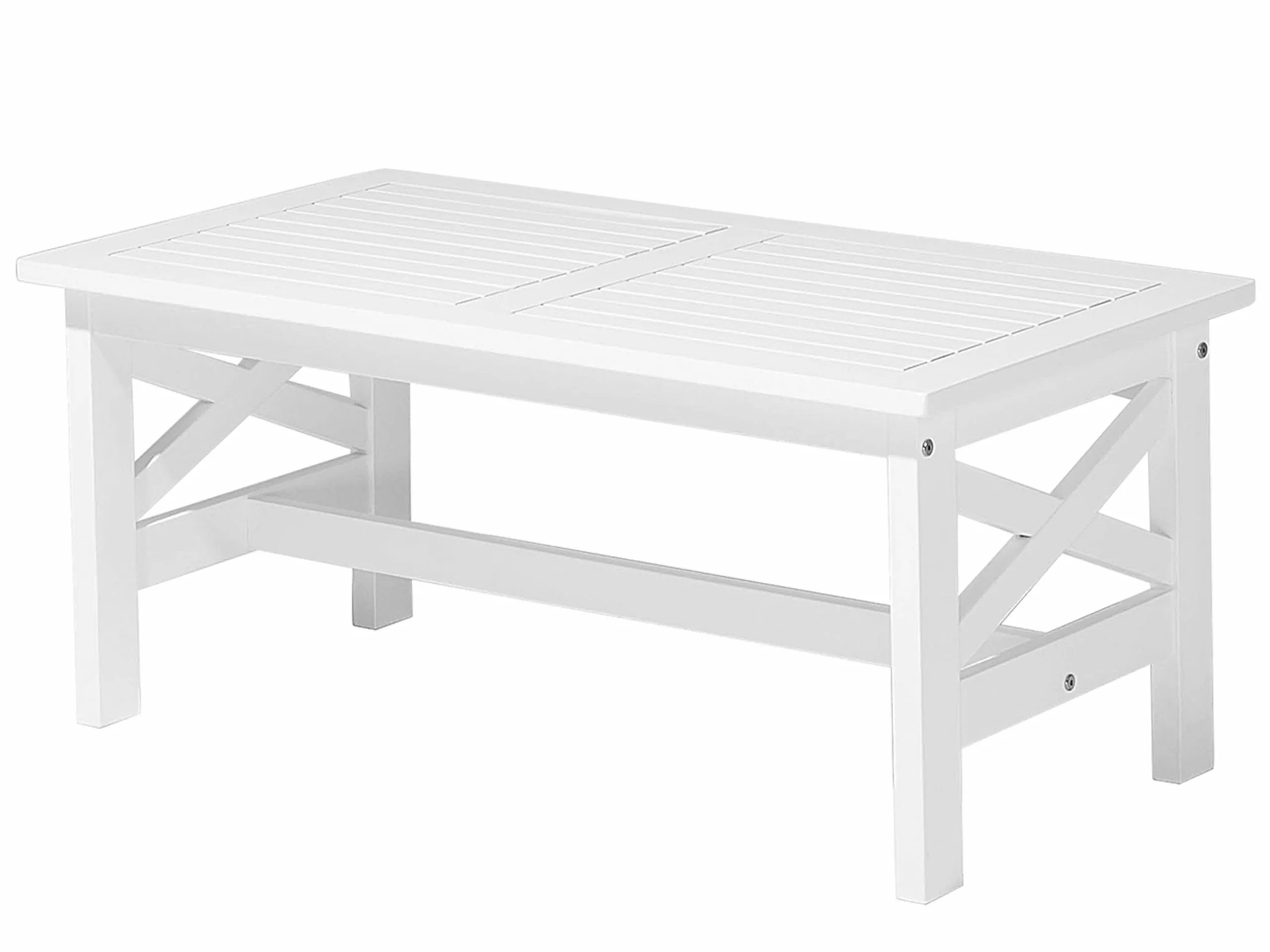 Beliani Loungeset 4-zits Acaciahout Wit/blauw BALTIC - Afbeelding 6