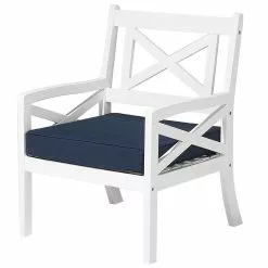 Beliani Loungeset 4-zits Acaciahout Wit/blauw BALTIC -Exporteren Stoelen Winkel undef src sa picid 686953 type whitesh image scaled