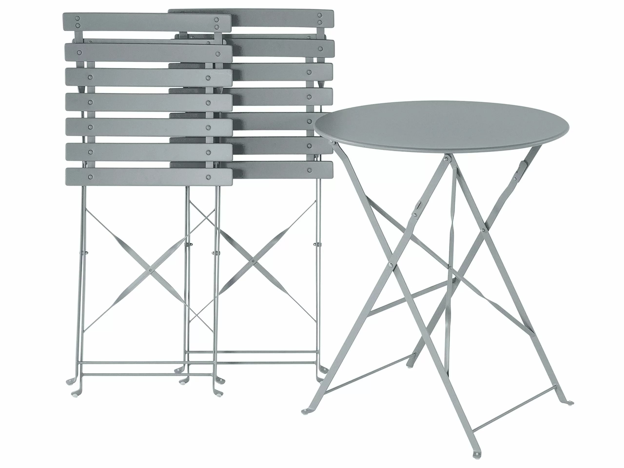 Beliani Balkonset Metaal Grijs FIORI - Afbeelding 5