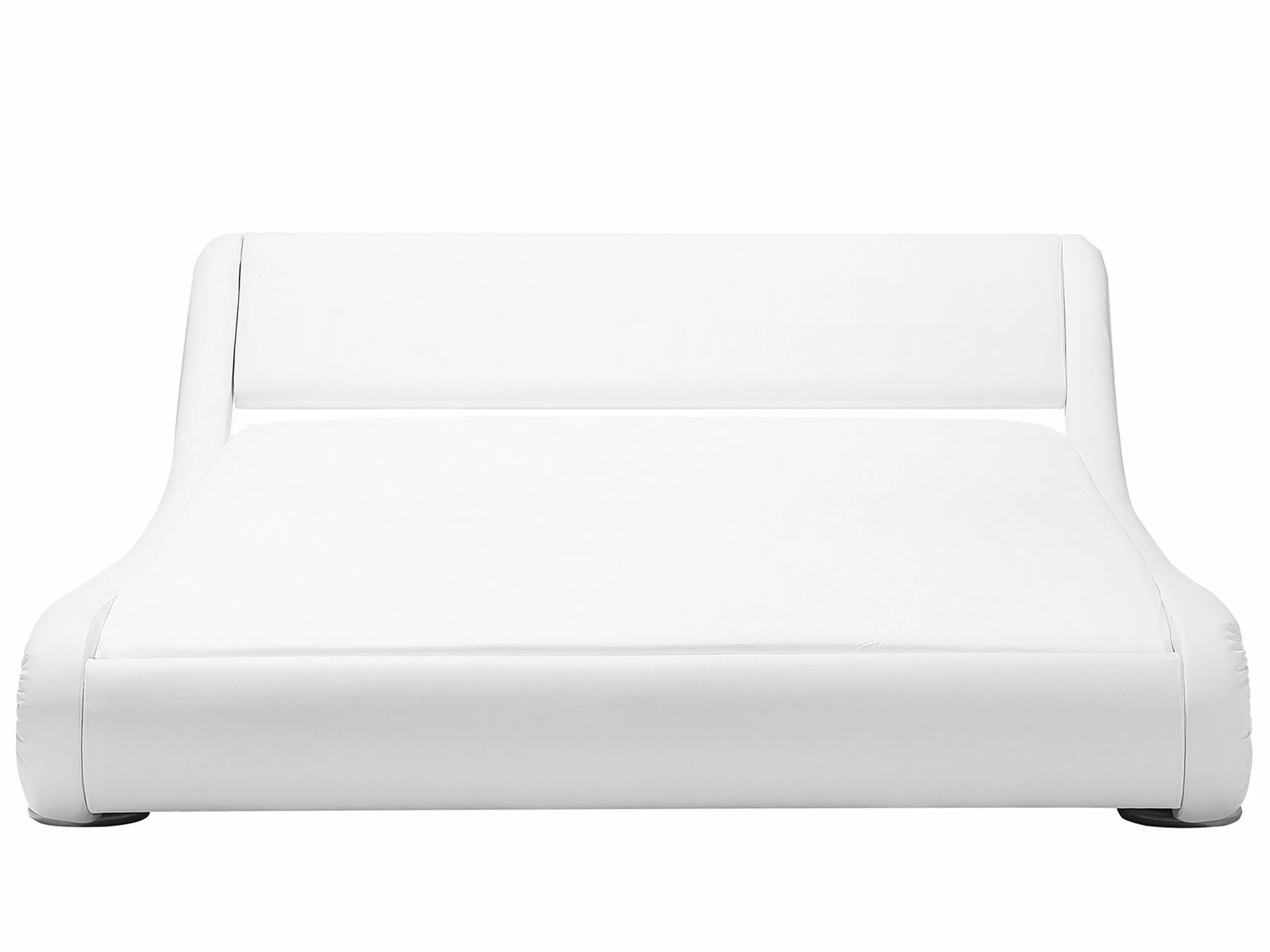 Beliani Bed Kunstleer Wit In Diverse Formaten AVIGNON - Afbeelding 3