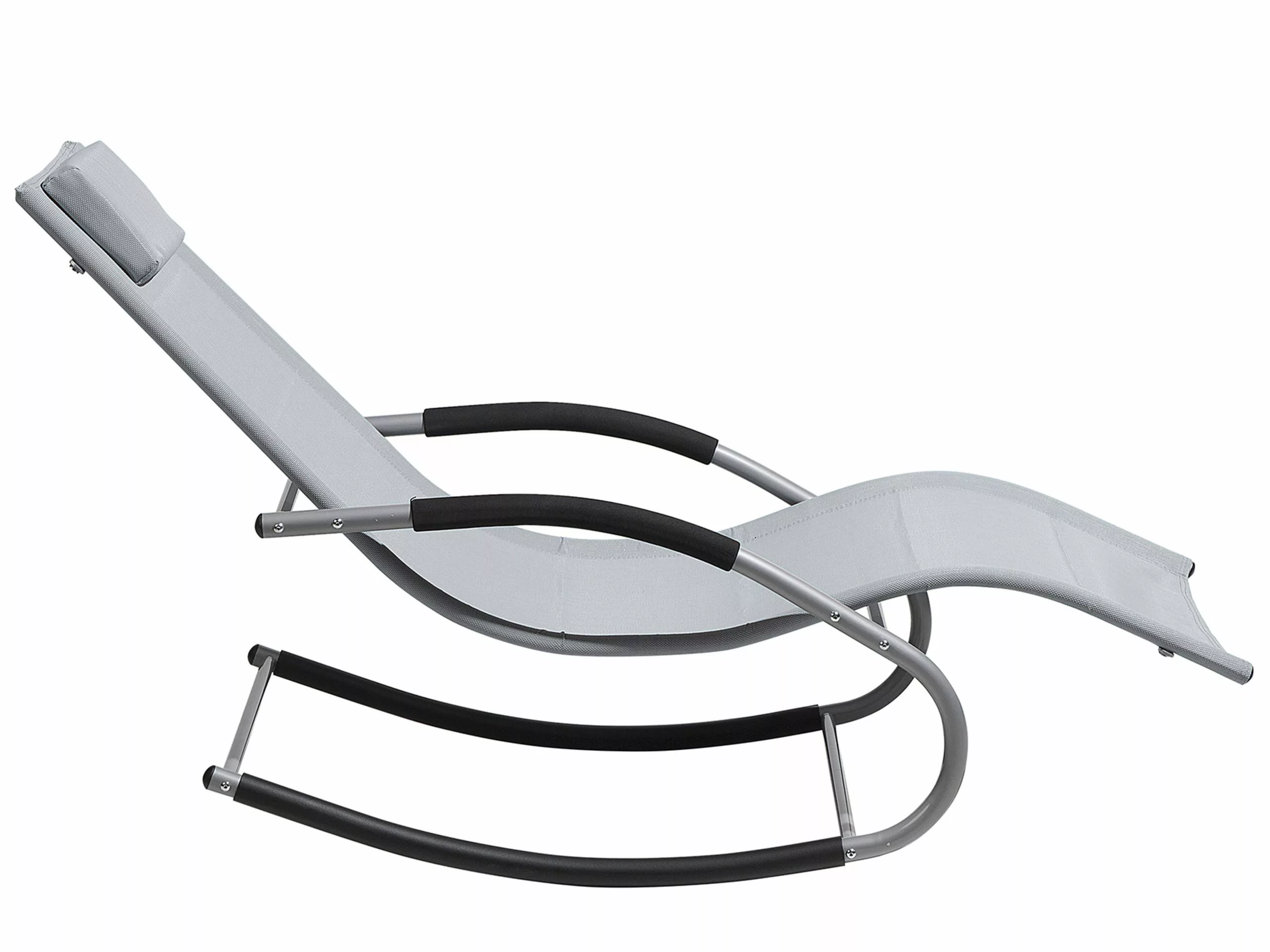 Beliani Ligstoel Staal Grijs CARANO 8 Beliani Ligstoel Staal Grijs CARANO - Afbeelding 6