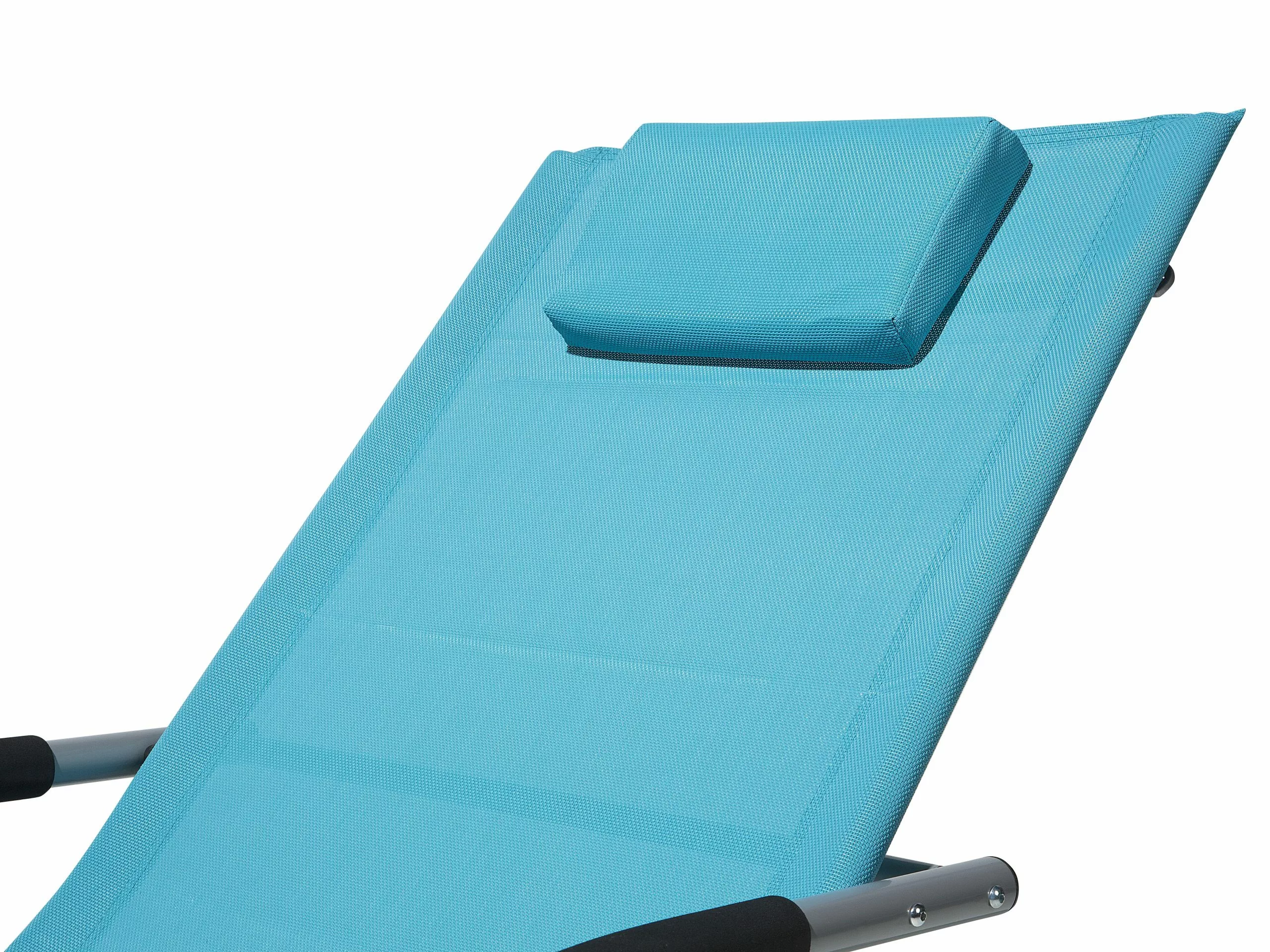 Beliani Ligstoel Staal Turquoise CARANO - Afbeelding 8