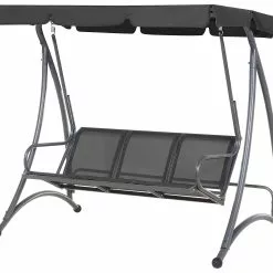 Beliani Schommelbank Zwart BOGART