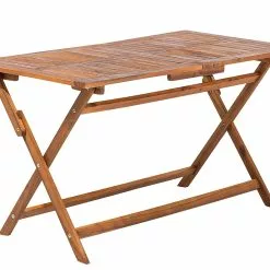 Beliani Tuintafel Acaciahout Bruin 140 X 75 Cm CENTO