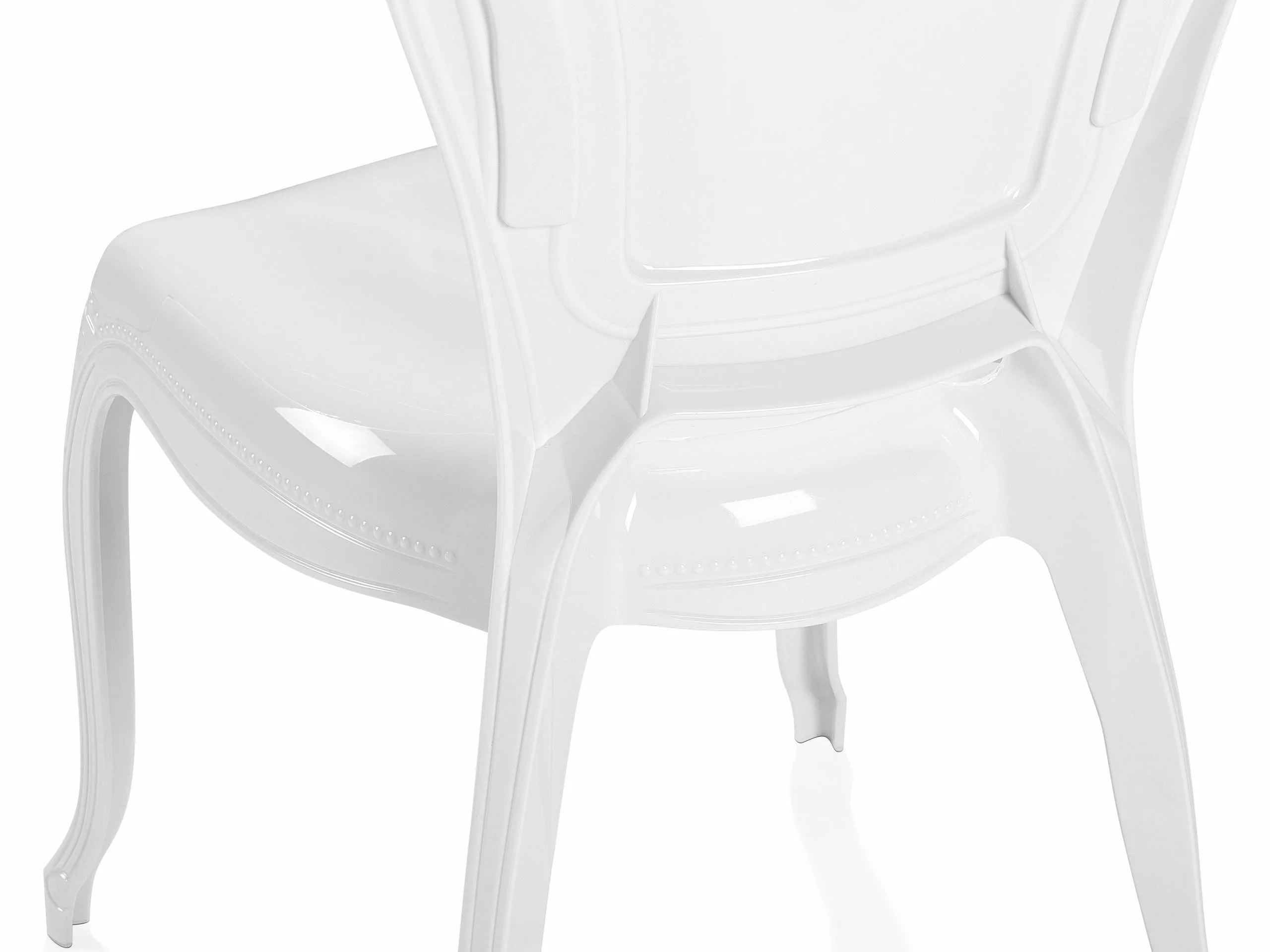 Beliani Eetkamerstoel Set Van 2 Kunststof Wit VERMONT - Afbeelding 9