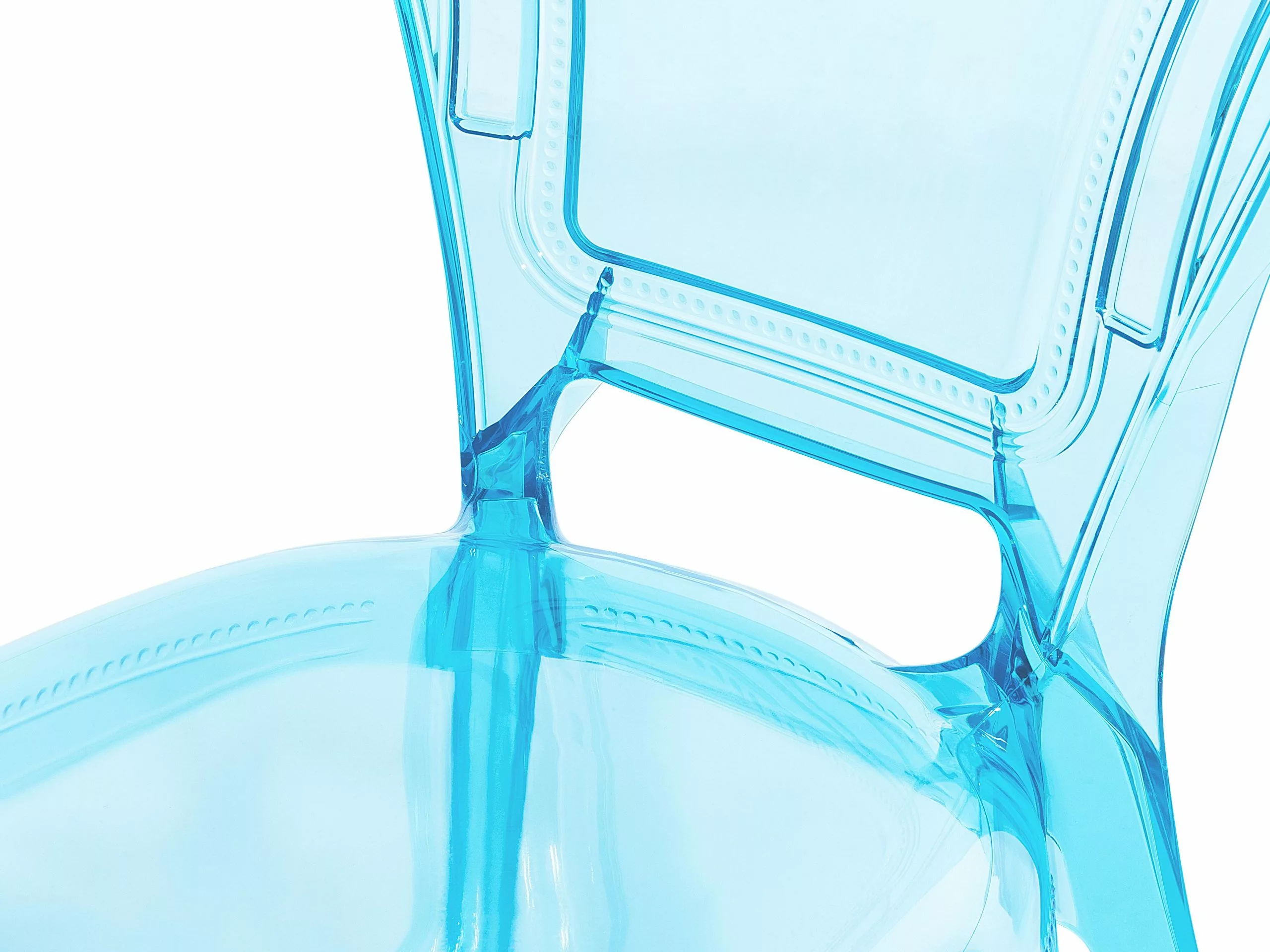 Beliani Eetkamerstoel Set Van 2 Kunststof Blauw VERMONT - Afbeelding 9