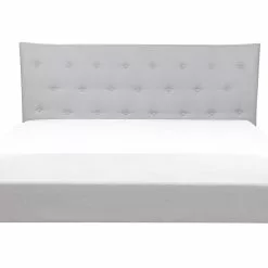 Beliani Bed Stof Lichtgrijs In Diverse Formaten SAVERNE -Exporteren Stoelen Winkel undef src sa picid 692741 type whitesh image scaled