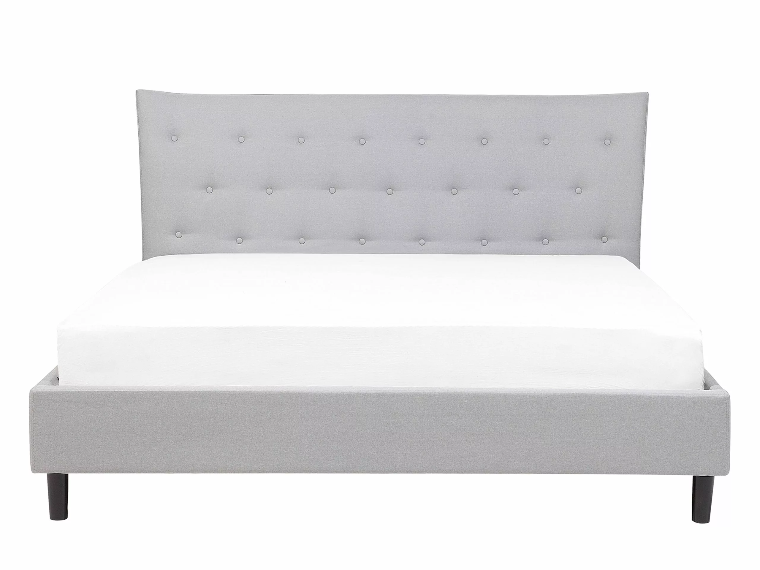 Beliani Bed Stof Lichtgrijs In Diverse Formaten SAVERNE - Afbeelding 3