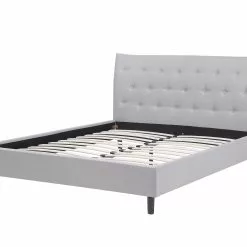 Beliani Bed Stof Lichtgrijs In Diverse Formaten SAVERNE -Exporteren Stoelen Winkel undef src sa picid 692744 type whitesh image scaled