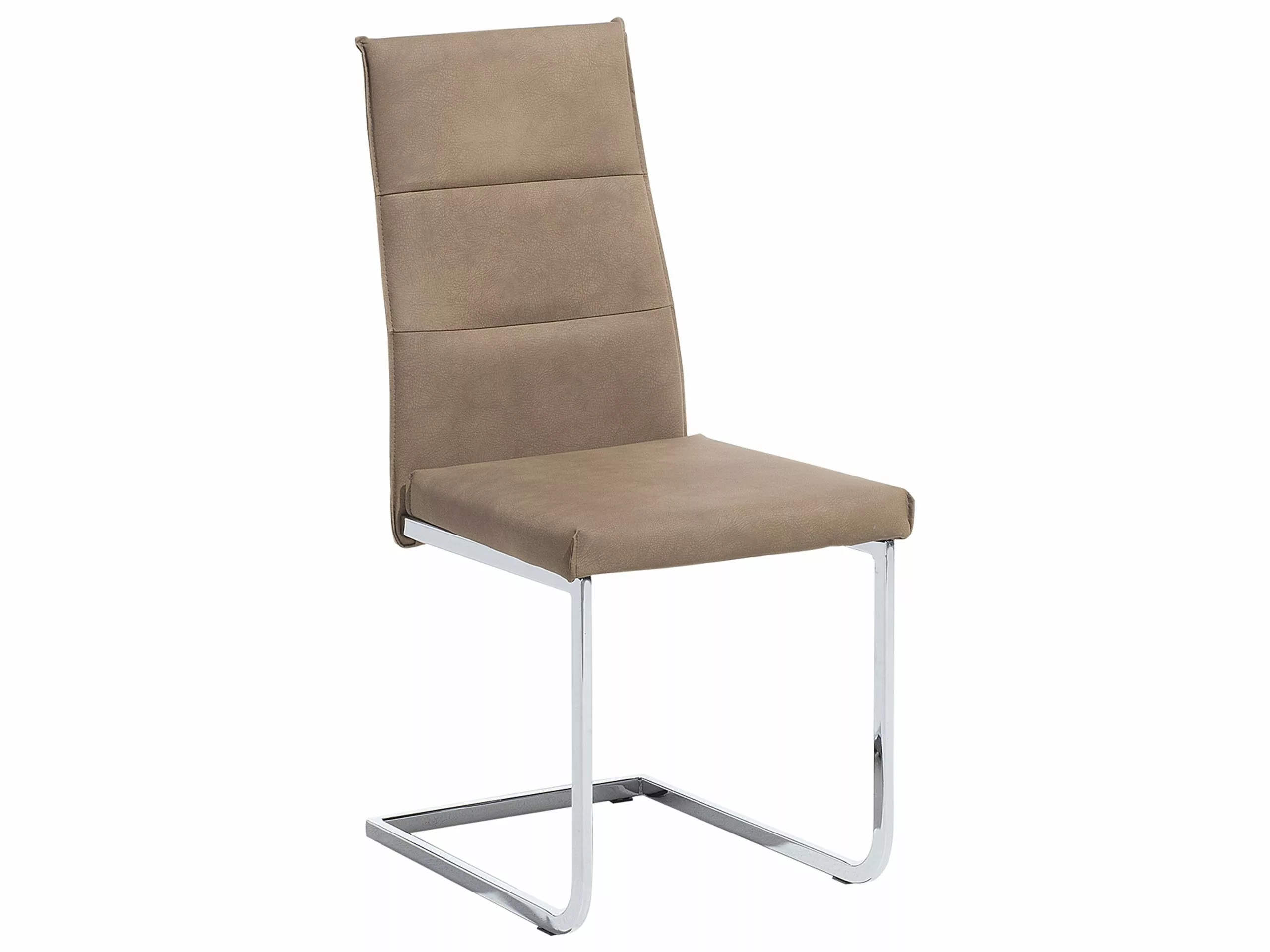 Beliani Eetkamerstoel Set Van 2 Kunstleer Beige ROCKFORD - Afbeelding 3