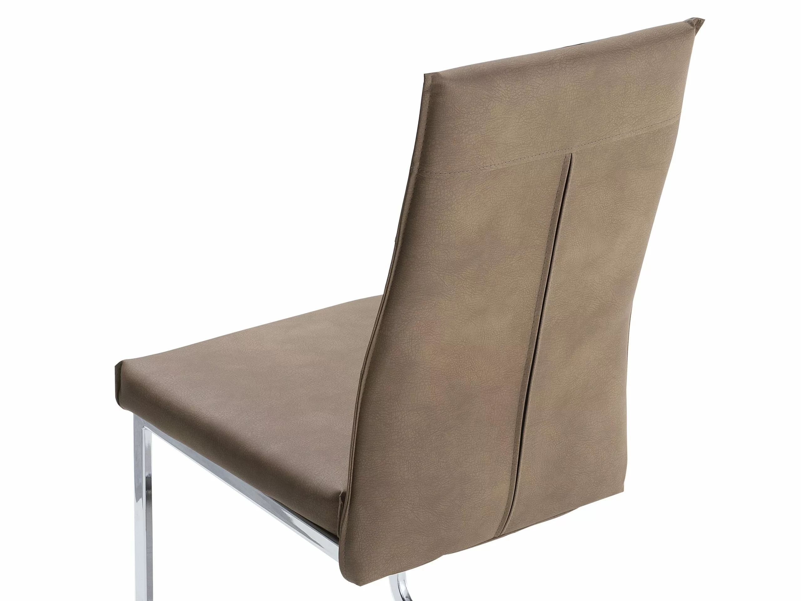 Beliani Eetkamerstoel Set Van 2 Kunstleer Beige ROCKFORD - Afbeelding 10