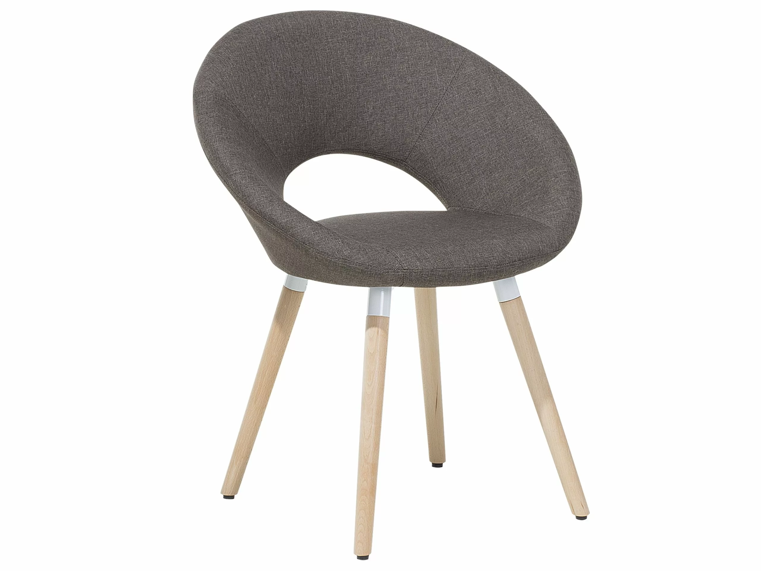 Beliani Eetkamerstoel Set Van 2 Stof Bruin ROSLYN - Afbeelding 4