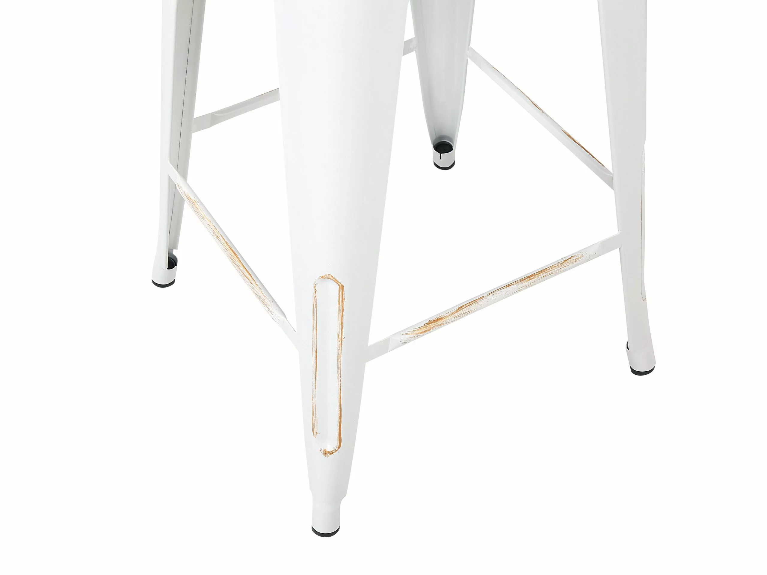 Beliani Barkruk Set Van 2 Metaal Wit/goud CABRILLO M 9 Beliani Barkruk Set Van 2 Metaal Wit/goud CABRILLO M - Afbeelding 7