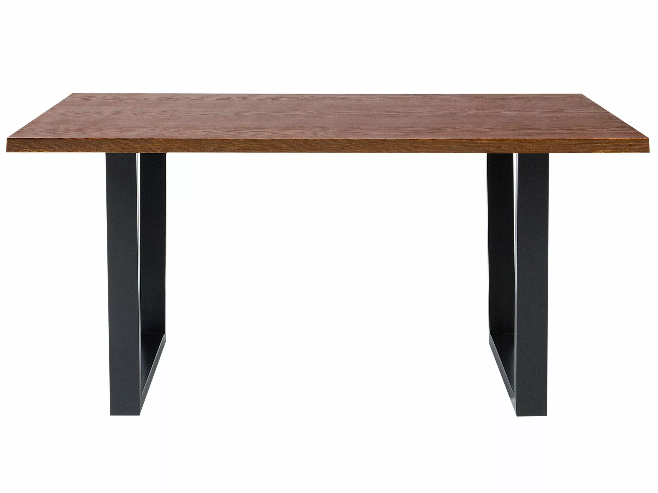 Beliani Eettafel Bruin 160 X 90 Cm AUSTIN - Afbeelding 4