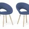 Beliani Eetkamerstoel Set Van 2 Stof Donkerblauw ROSLYN -Exporteren Stoelen Winkel undef src sa picid 696312 type whitesh image