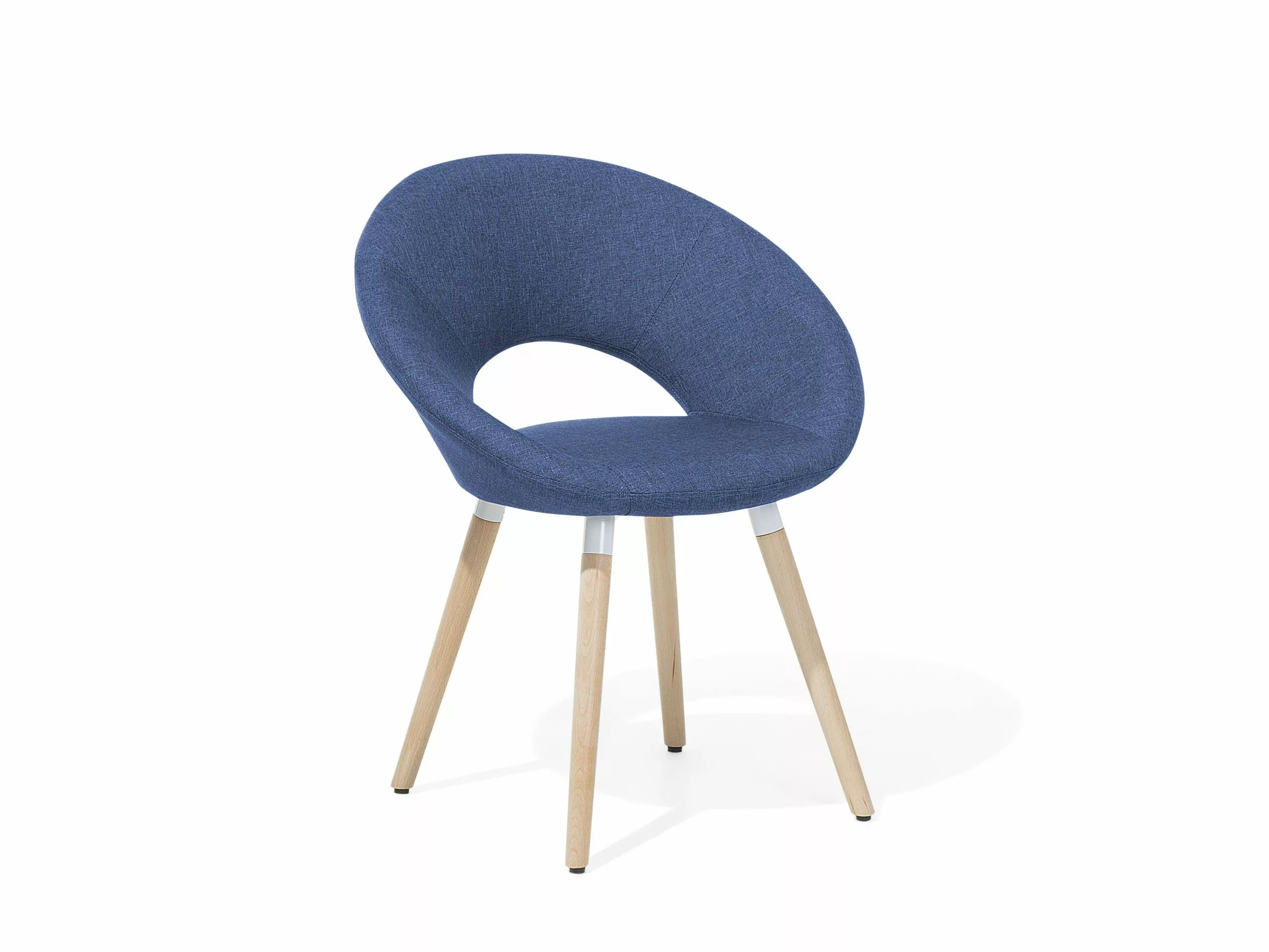 Beliani Eetkamerstoel Set Van 2 Stof Donkerblauw ROSLYN 6 Beliani Eetkamerstoel Set Van 2 Stof Donkerblauw ROSLYN - Afbeelding 4