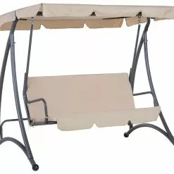 Beliani Schommelbank Beige TEMPLE -Exporteren Stoelen Winkel undef src sa picid 698667 type whitesh image scaled