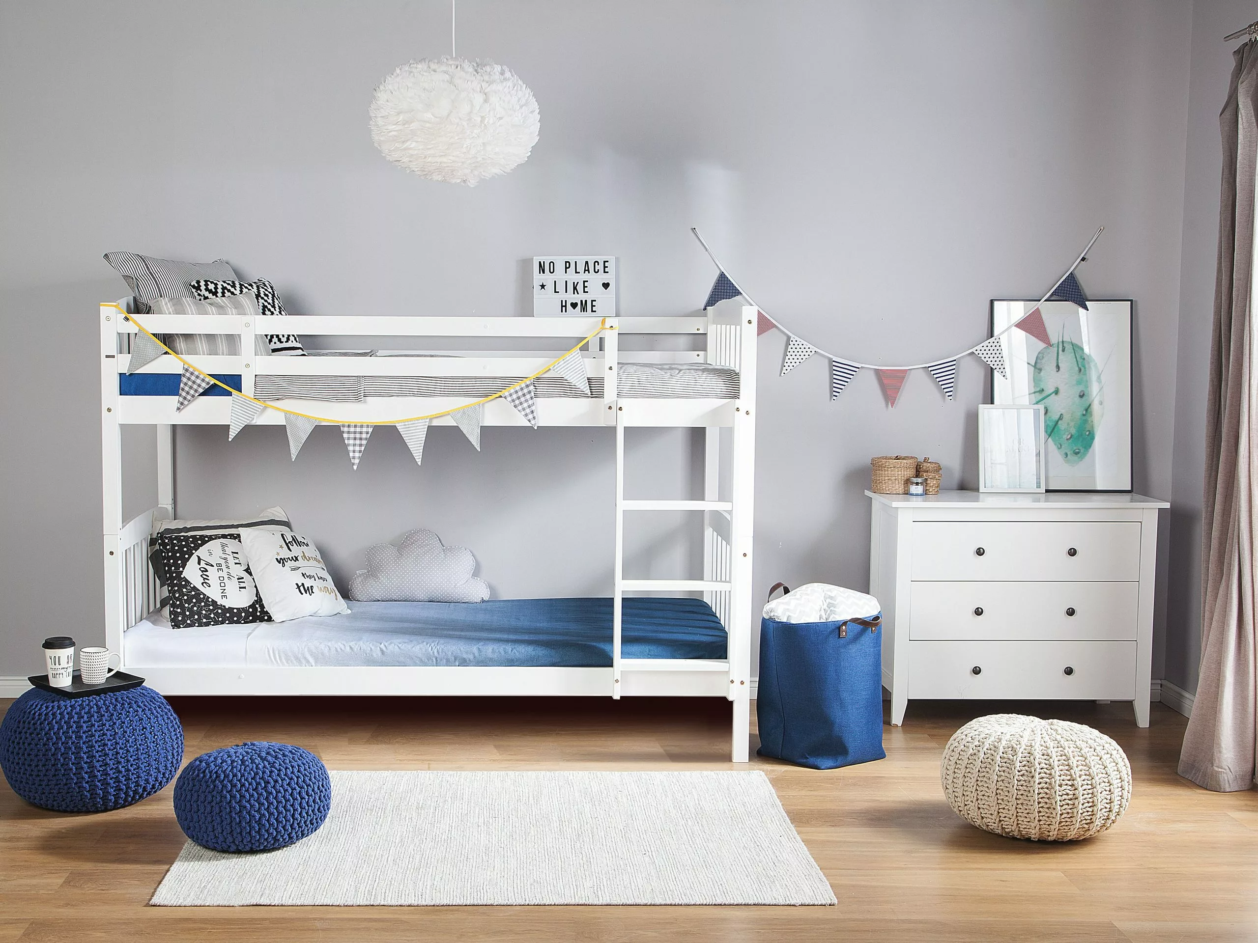Beliani Bedlade Set Van 2 Wit RUMILLY - Afbeelding 3