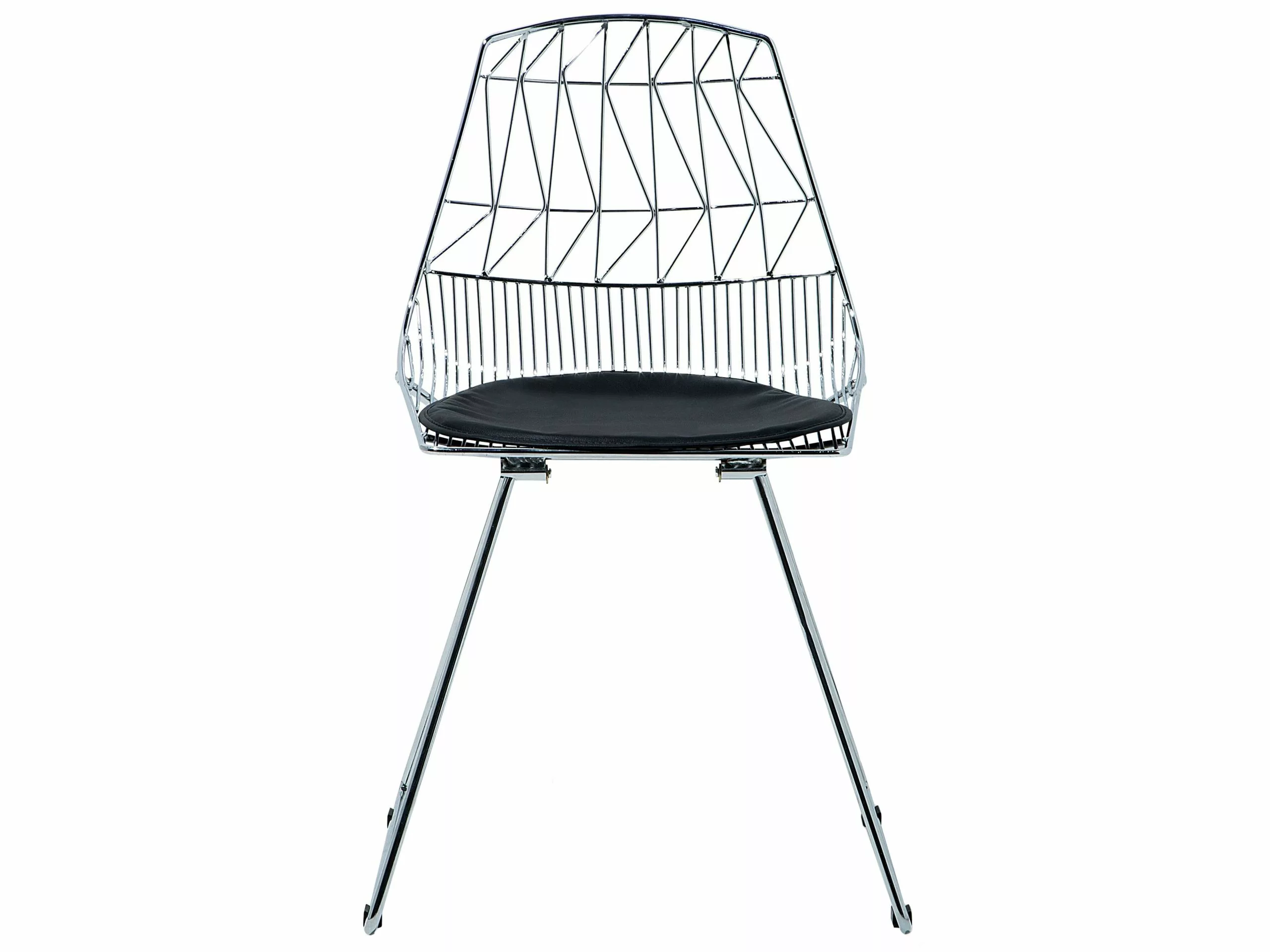 Beliani Eetkamerstoel Set Van 2 Metaal Zilver HARLAN - Afbeelding 7