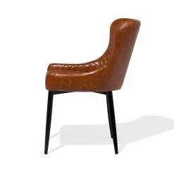 Beliani Eetkamerstoel Set Van 2 Kunstleer Bruin SOLANO -Exporteren Stoelen Winkel undef src sa picid 703315 type whitesh image scaled