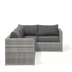 Beliani Loungeset 4-zits Rotan Grijs AVOLA -Exporteren Stoelen Winkel undef src sa picid 704695 type whitesh image scaled