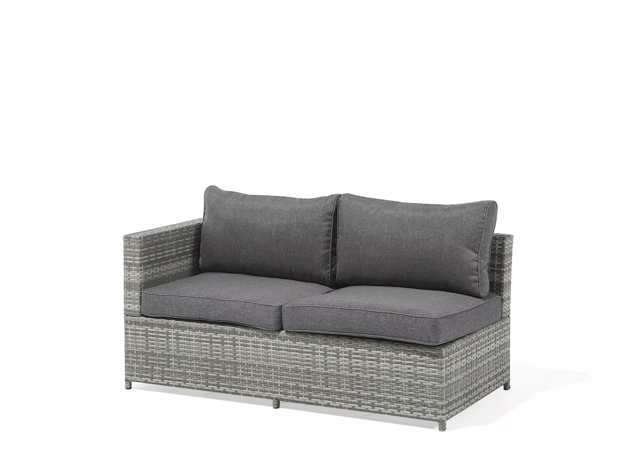 Beliani Loungeset 4-zits Rotan Grijs AVOLA - Afbeelding 10