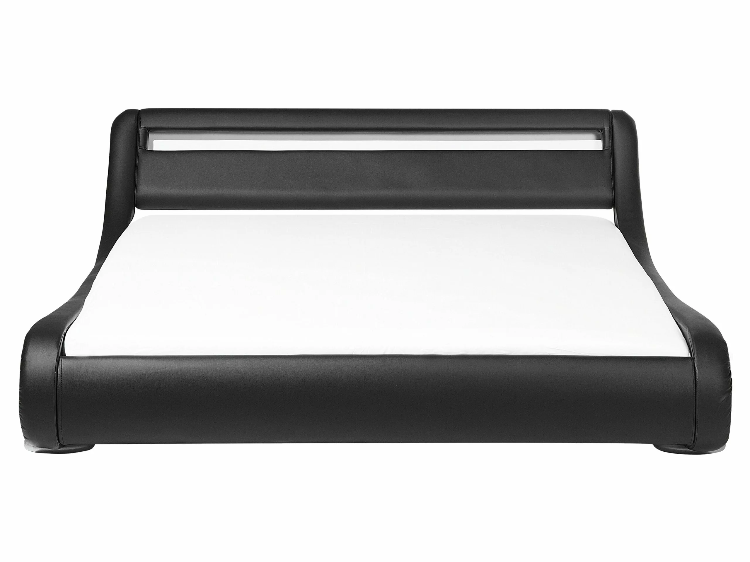 Beliani Waterbed Kunstleer Zwart Met LED Multicolor In Diverse Formaten AVIGNON - Afbeelding 6