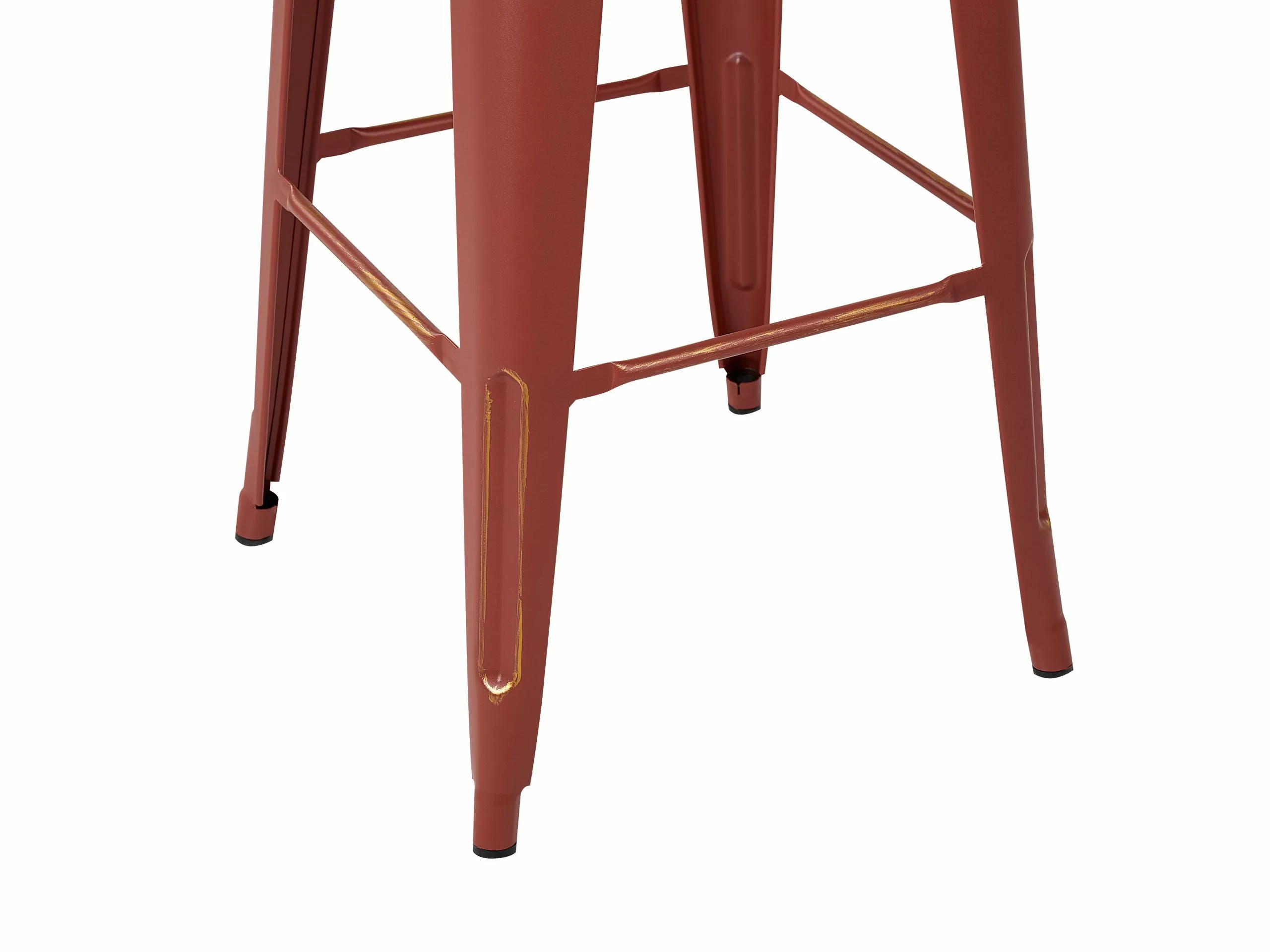 Beliani Barkruk Set Van 2 Metaal Rood/goud CABRILLO L - Afbeelding 6